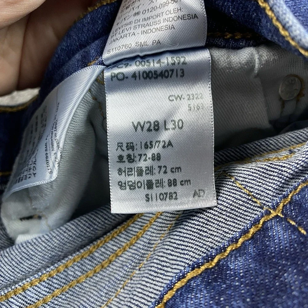 Levis 514 Straight Fit Jeans Mens 28x30 Blue Medium Wash‎ Mid Rise